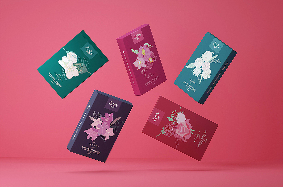 ZOEY花卉面膜包装设计